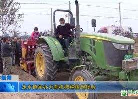 阳谷县：大蒜机械种植推进会举办 ()