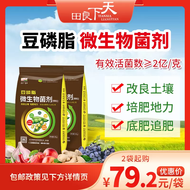 2亿豆磷脂微生物菌剂 大蒜底肥 每袋40公斤